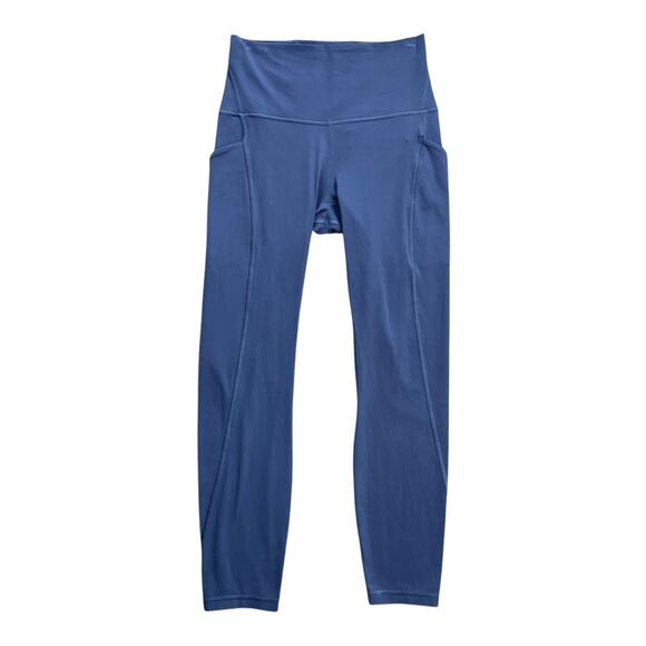 Lululemon Leggings Women 6 Blue Align High Rise Pants Drop In Pockets Cropped - Picture 1 of 13